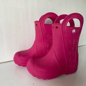 Crocs Kids Pink Rain Boots